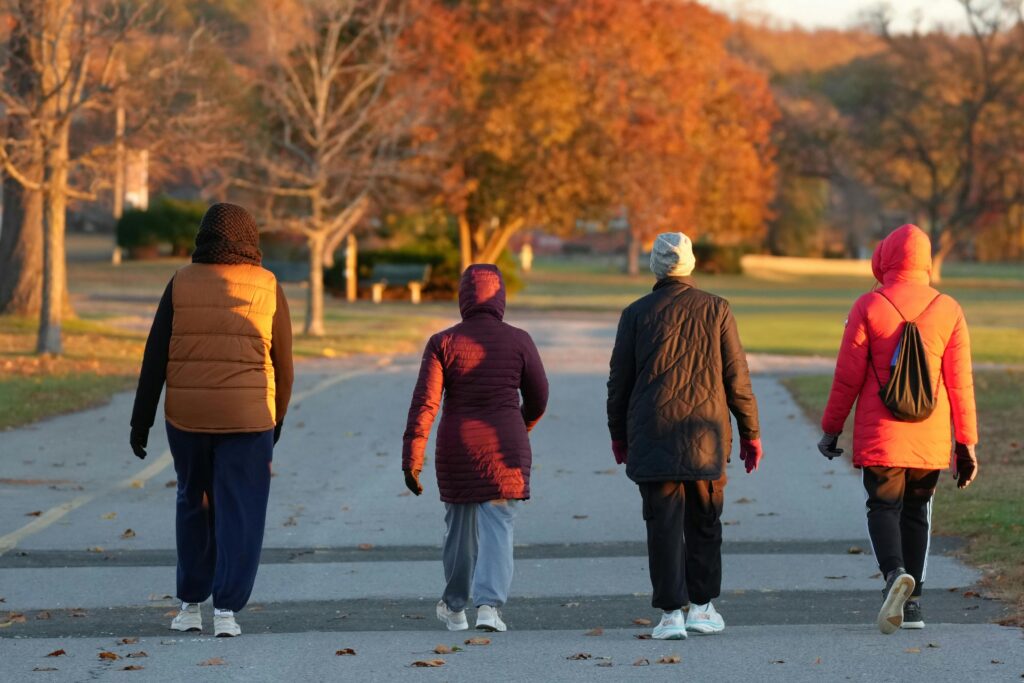 selfcare autumn people outdoor walk sunny autumn day