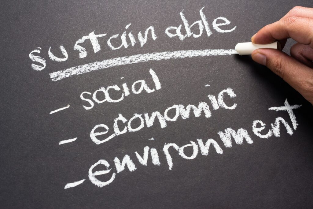 _Black Friday sustainable shopping with reusable bags and eco-friendly products in European marketplace