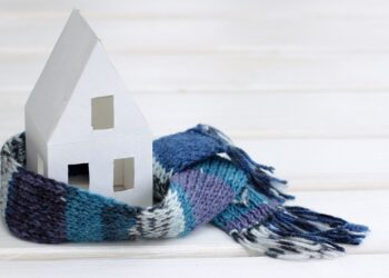 Winter home with proper insulation protecting against European snow and cold weather