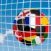 football europan ball in net