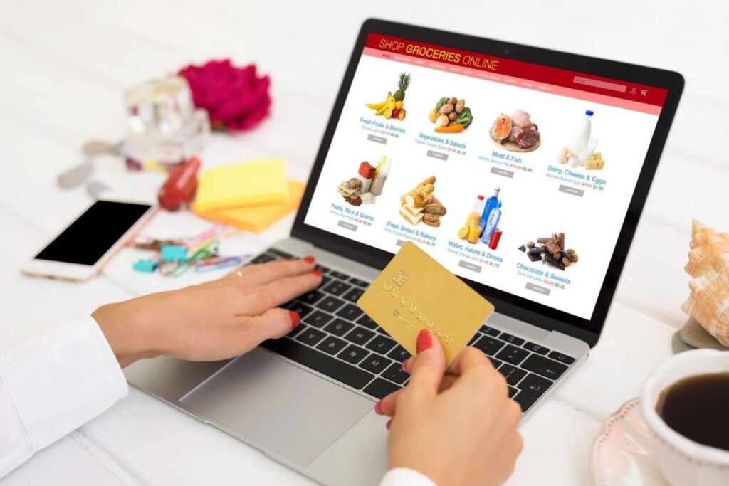 Person using mobile phone for social commerce shopping on TikTok and Instagram with in-app checkout, showcasing European e-commerce trends toward mobile-first purchases and social platform integration