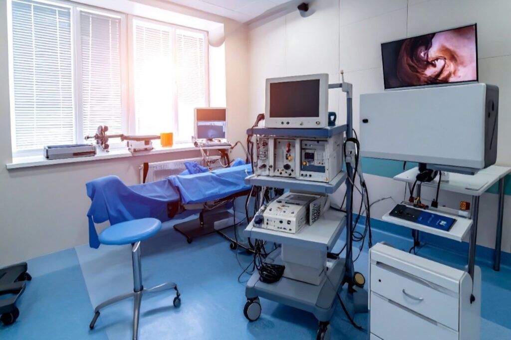 Medical infrastructure investment featuring modern healthcare technology and hospital equipment in Europe