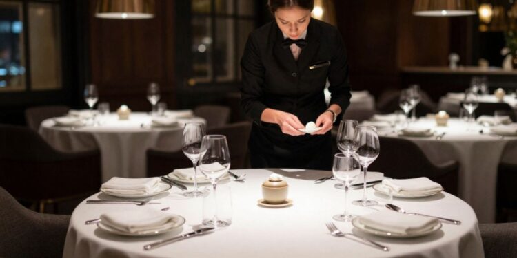 Fine dining economics showcasing Michelin restaurant elegant interior for European investment opportunities