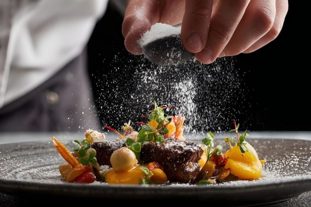 Michelin restaurant investment featuring gourmet fine dining food presentation and culinary economics