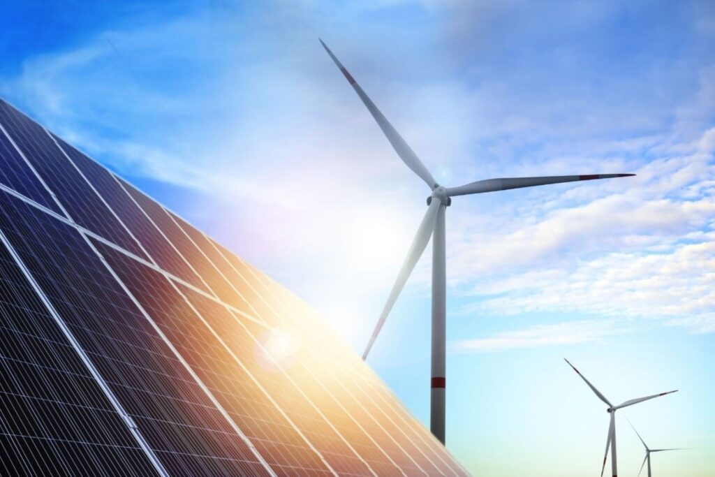 European renewable energy sources powering green hydrogen production showing investment opportunities