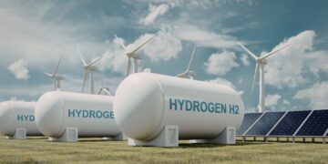Green hydrogen production facility in Europe showing clean energy investment and renewable infrastructure
