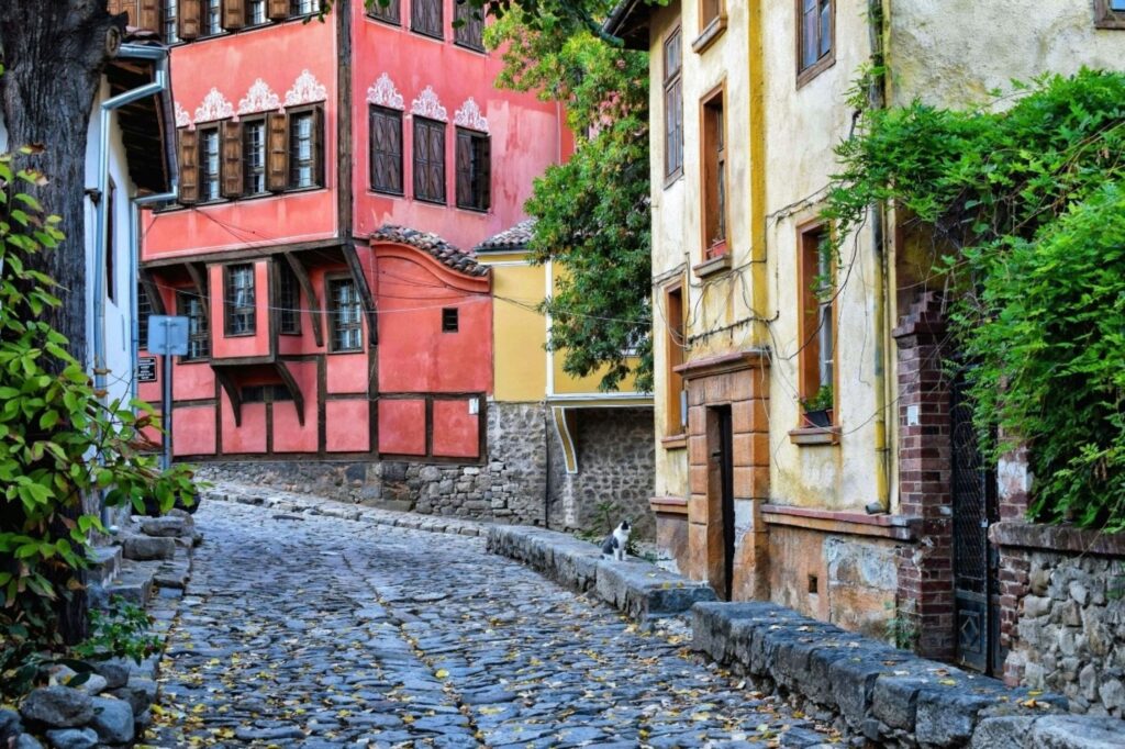 Plovdiv Old Town Bulgaria summer travel destination colourful Revival architecture