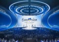 Wiener Stadthalle arena packed with fans during Eurovision 2026 live show in Vienna Austria