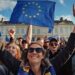 European citizens celebrating unity and prosperity at an outdoor Europe Day 2026 public event