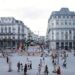 A group of visitors exploring creative installations at the NEB Festival in Brussels's Parc du Cinquantenaire