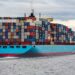 Large cargo container ship at sea transporting goods across European waters, representing EU single market trade and logistic