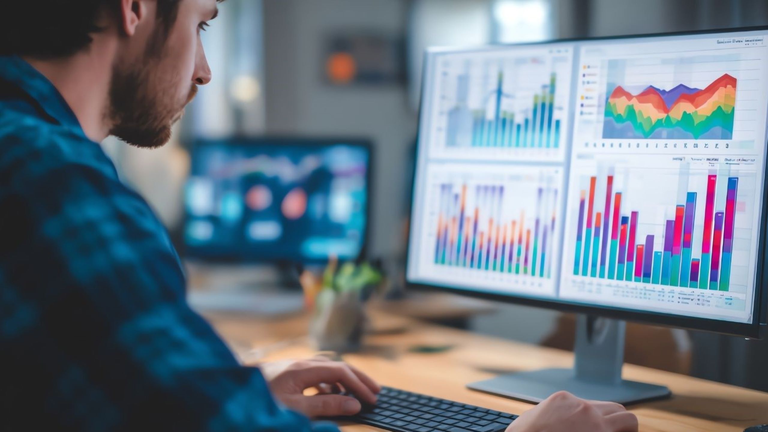 Professionisti del settore che analizzano i dati sulle tendenze dell'e-commerce europeo su un dashboard di analisi digitale che mostra statistiche di crescita, insight sull'IA e previsioni di mercato che rappresentano €565B di vendite previste entro il 2029